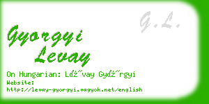 gyorgyi levay business card